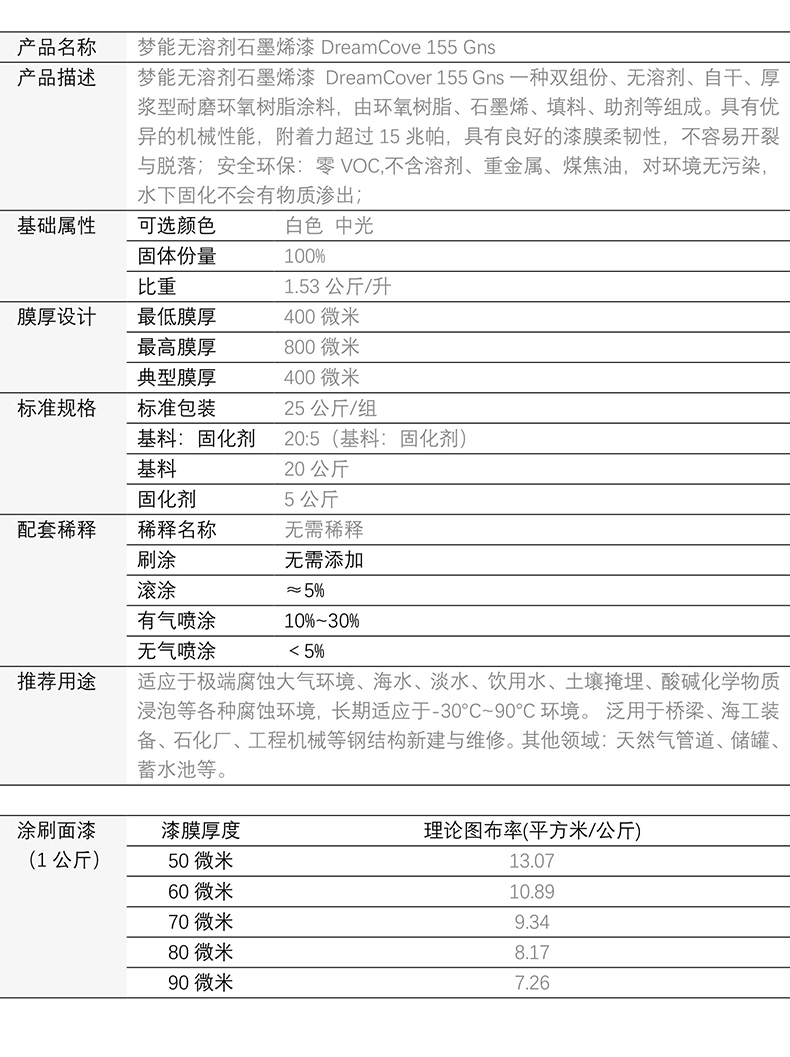 石墨烯无溶剂环氧漆